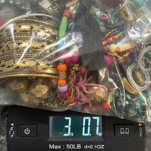 Colorful Beaded Jewelry Assortment 3 lbs wearable bohemian necklaces bracelets